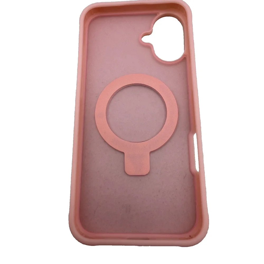 Ultra-Magnetic Stand Case For iPhone 16 Plus Pink, Military Drop Protection READ